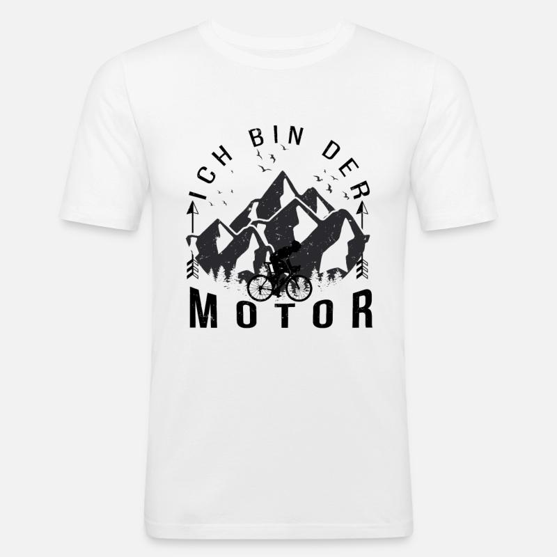 Ich bin der Motor - - Männer Slim Fit T-Shirt - Weiß
