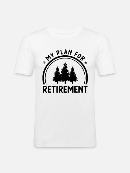 Mon plan de retraite 3 - - T-shirt près du corps Homme - blanc