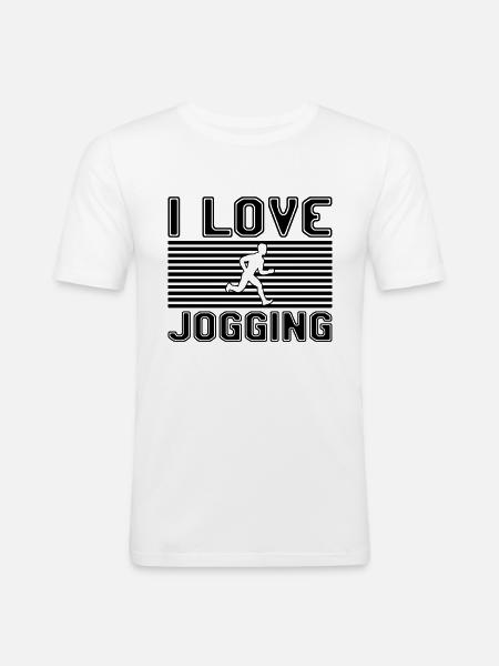 I love jogging - Men's Slim Fit T-Shirt - white