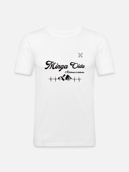 Minga Oida stuff - Men's Slim Fit T-Shirt - white