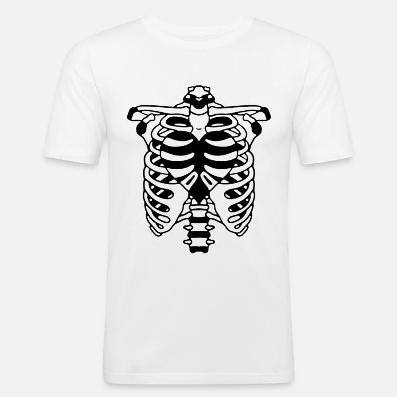 DIE KNOCHEN - Männer Slim Fit T-Shirt - Weiß