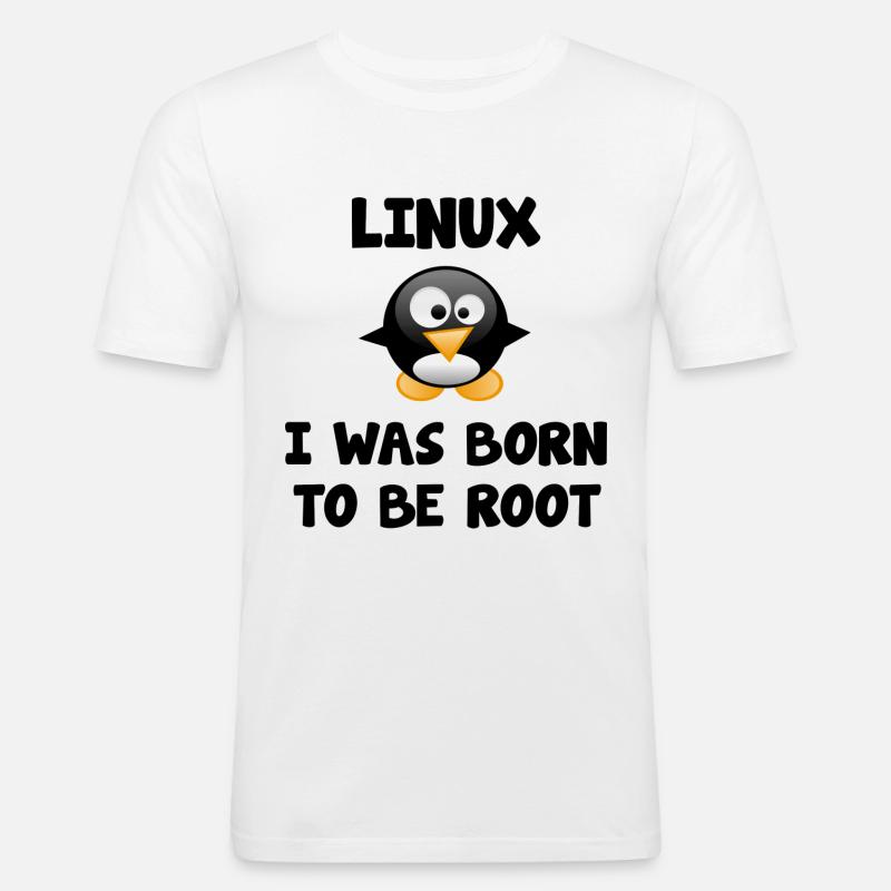 Linux Sysadmin funny saying - Men's Slim Fit T-Shirt - white