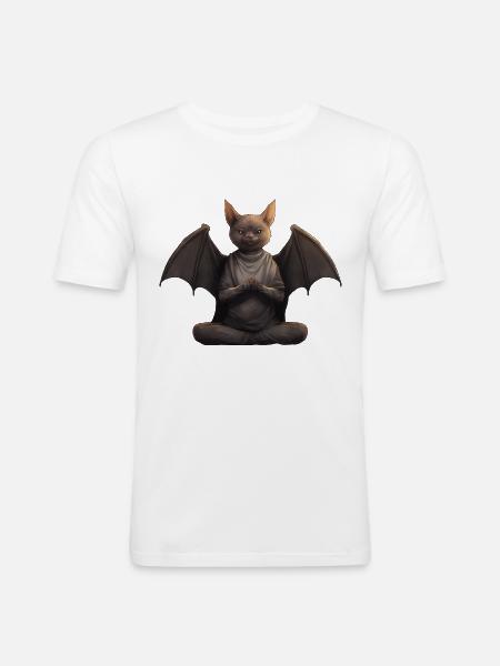 Bats Yoga / Yogi Bat - Men's Slim Fit T-Shirt - white
