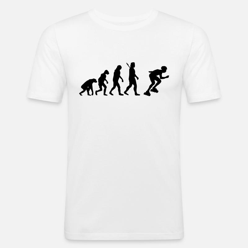 Inline skating - Inline skates - Männer Slim Fit T-Shirt - Weiß