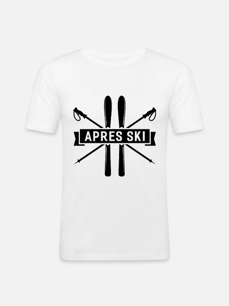 Apres Ski - - Men's Slim Fit T-Shirt - white