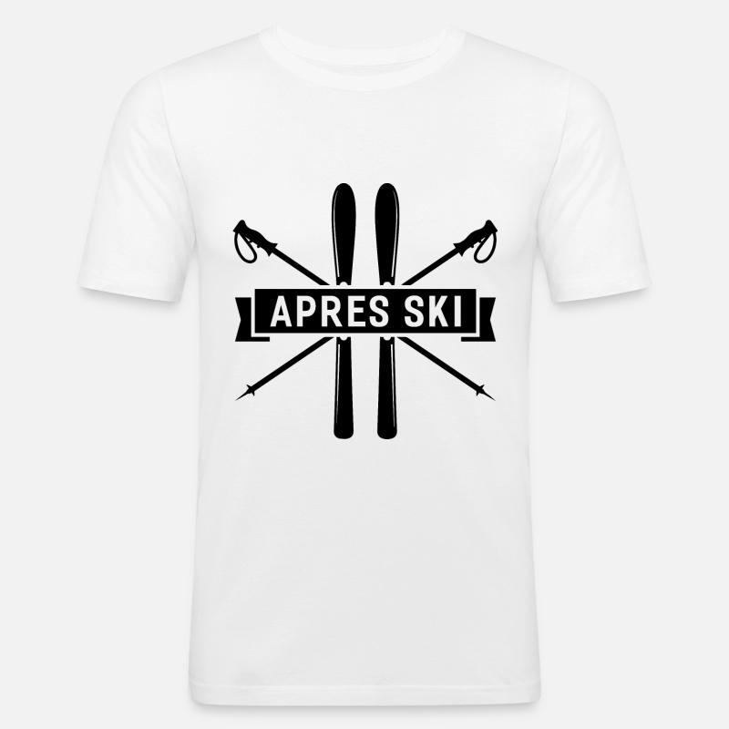 Apres Ski - - Männer Slim Fit T-Shirt - Weiß