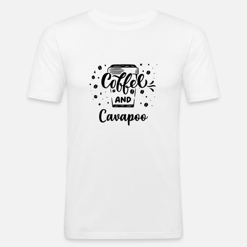 Cavapoo - Männer Slim Fit T-Shirt - Weiß