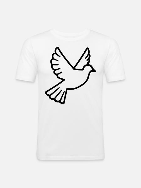 Dove - Men's Slim Fit T-Shirt - white