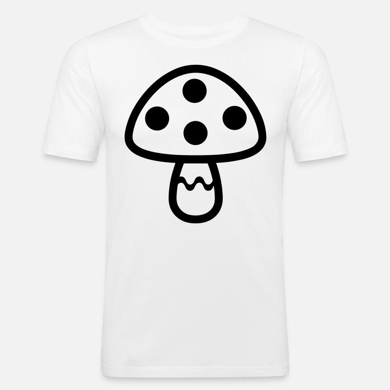 Pilz - Männer Slim Fit T-Shirt - Weiß