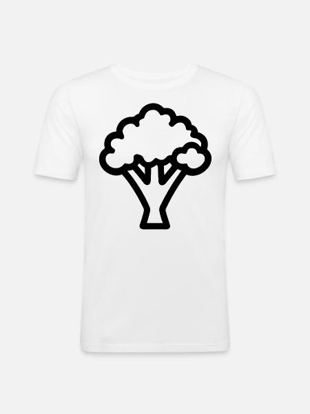 broccoli - Men's Slim Fit T-Shirt - white