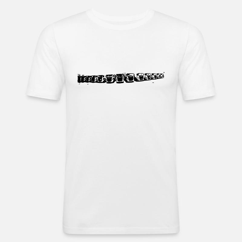 Lastwagen - Männer Slim Fit T-Shirt - Weiß