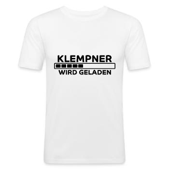 Klempner Spruch Beruf Lustiges Klempner Geschenk - Männer Slim Fit T-Shirt - Weiß - Vorne - Nik (191cm)