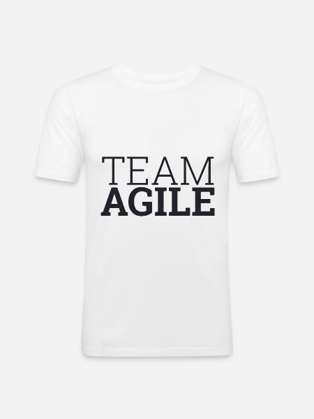 "Team Agile" | "Scrum Master" - Men's Slim Fit T-Shirt - white