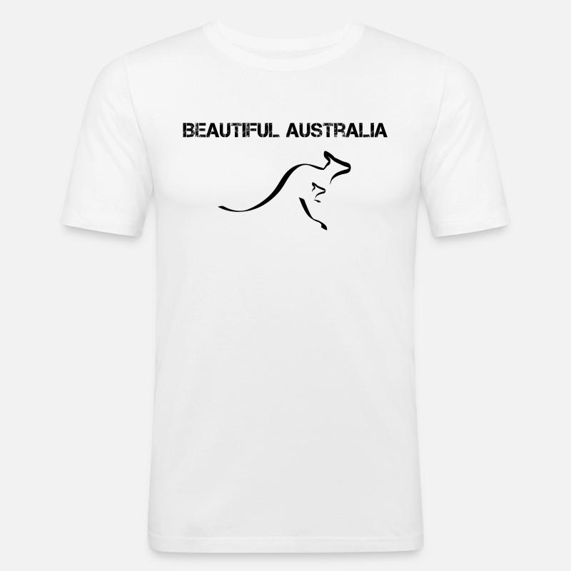 Schönes Australien - Männer Slim Fit T-Shirt - Weiß