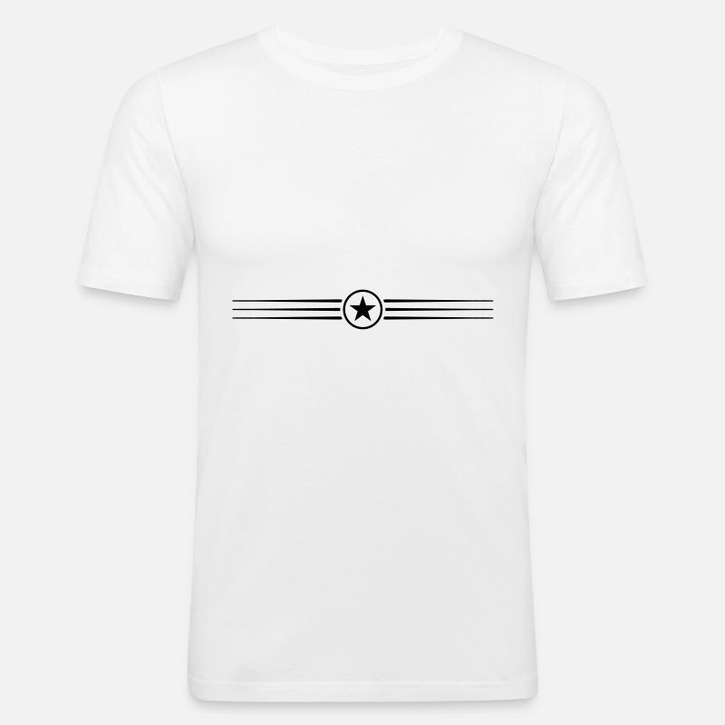 Star Line Element Stroke - Men's Slim Fit T-Shirt - white