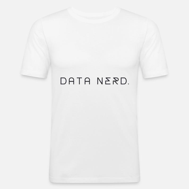 "Data Nerd" | Data Scientist - Men's Slim Fit T-Shirt - white