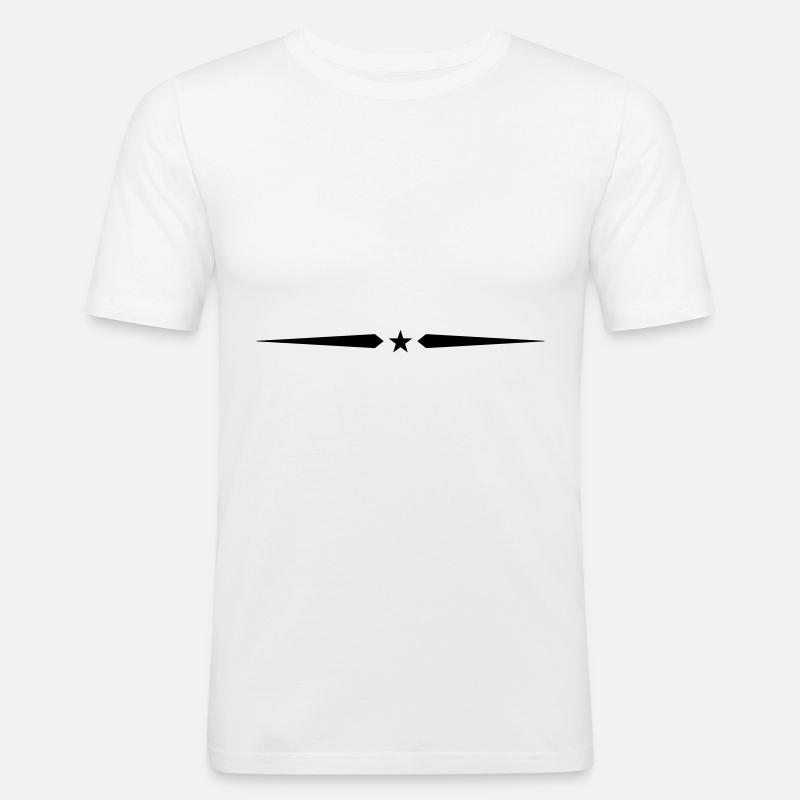 Star Line Element Stroke - Men's Slim Fit T-Shirt - white