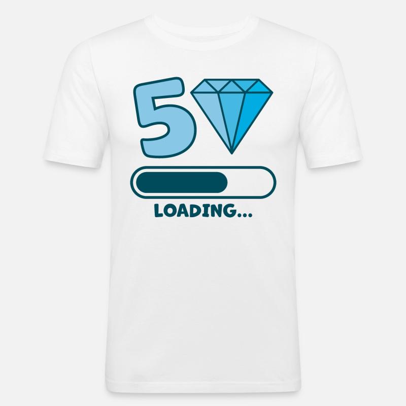 50th Birthday Loading Loading Beam - Men's Slim Fit T-Shirt - white