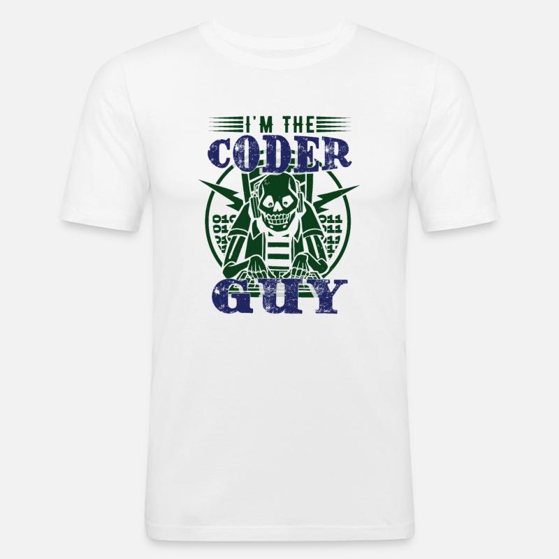 I'm The Coder Guy - Men's Slim Fit T-Shirt - white