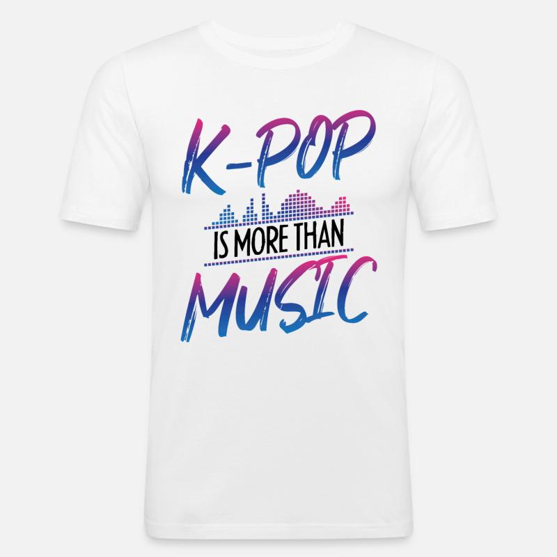 K-Pop Lover Design - Männer Slim Fit T-Shirt - Weiß