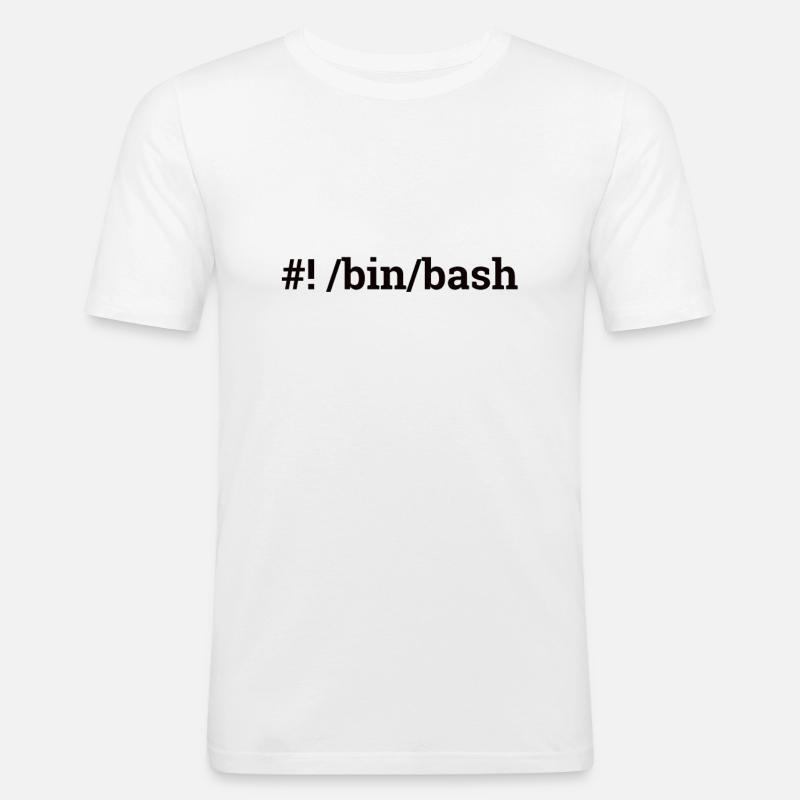 "/bin/bash" | Admin, Computer Science - Men's Slim Fit T-Shirt - white