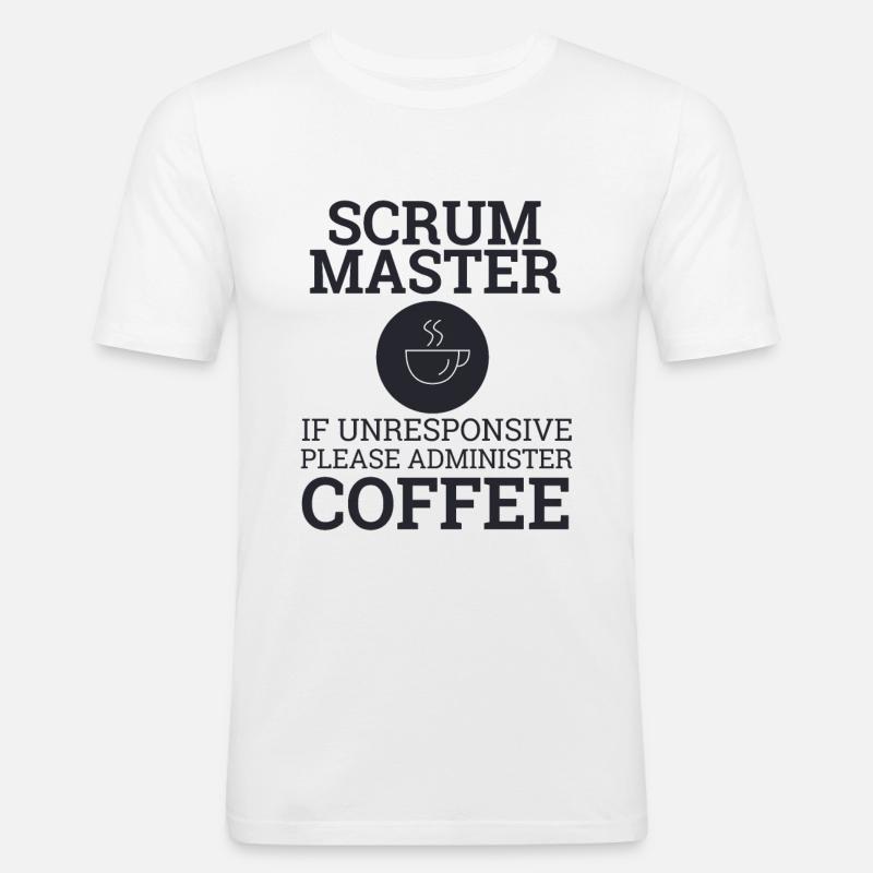 "Scrum Master" | Scrum Master - Männer Slim Fit T-Shirt - Weiß