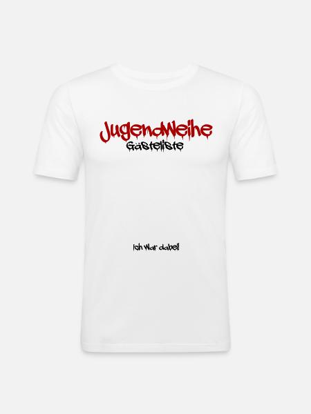 Jugendweihe Jugendliche Graffiti Geschenk - Männer Slim Fit T-Shirt - Weiß