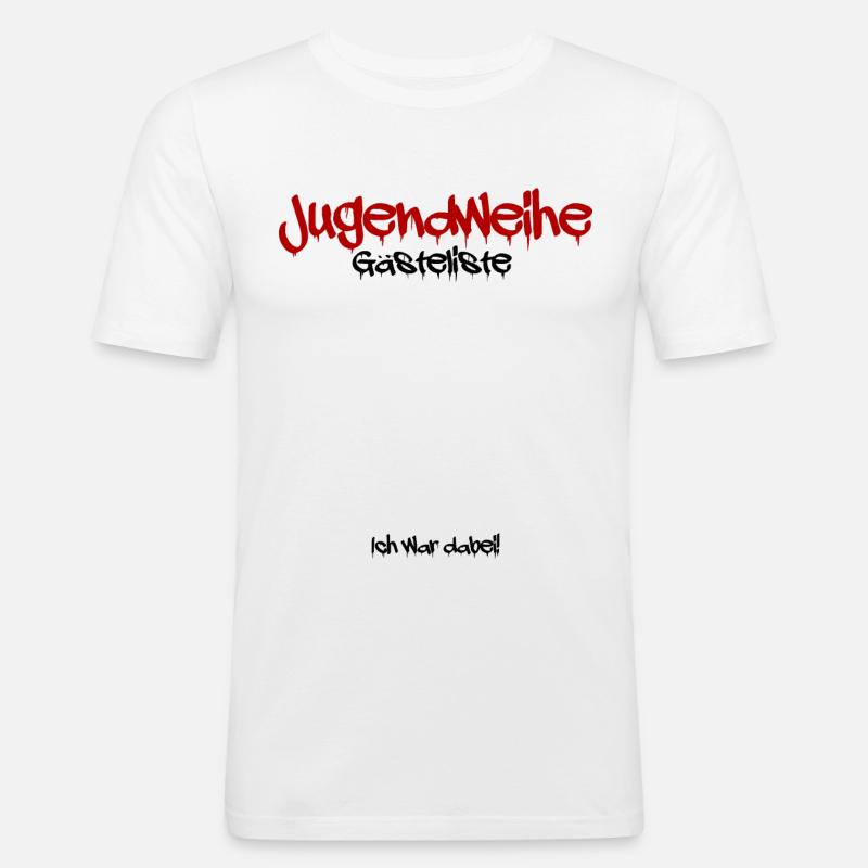 Jugendweihe Jugendliche Graffiti Geschenk - Männer Slim Fit T-Shirt - Weiß