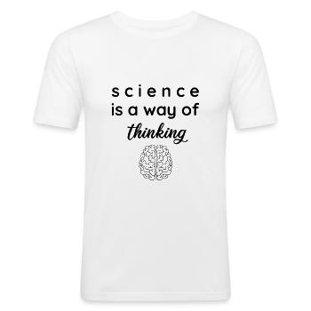 Science - T-shirt près du corps Homme - blanc - Devant - Nik (191cm)