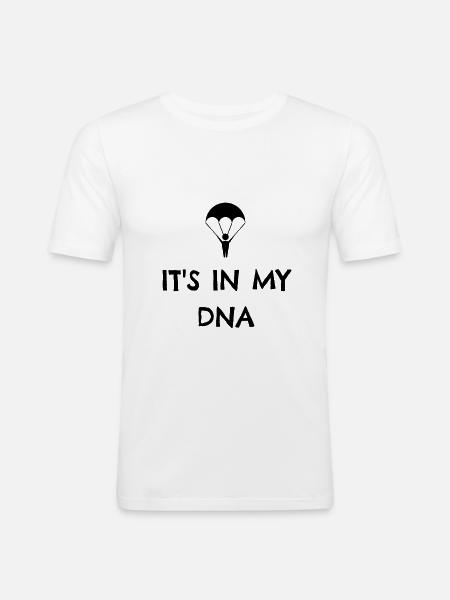 Parachuting: Its in my DNA - Men's Slim Fit T-Shirt - white