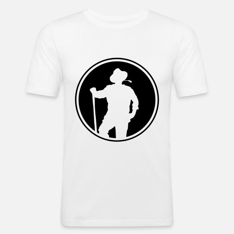 farmer circle - Men's Slim Fit T-Shirt - white