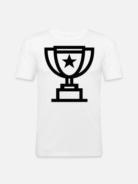 trophy - Men's Slim Fit T-Shirt - white