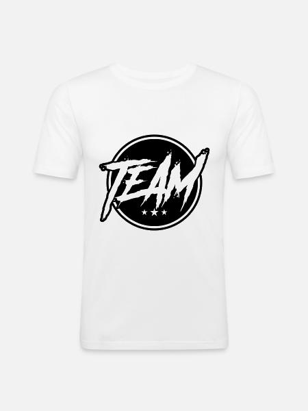 team circle - Men's Slim Fit T-Shirt - white