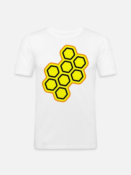 Beekeeper symbol - Men's Slim Fit T-Shirt - white
