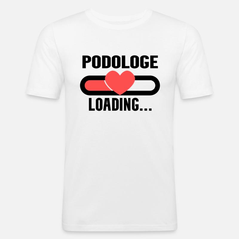 Podologe Loading - Männer Slim Fit T-Shirt - Weiß