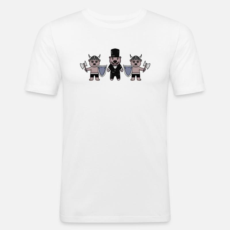 Bräutigam Security Wikinger - Männer Slim Fit T-Shirt - Weiß