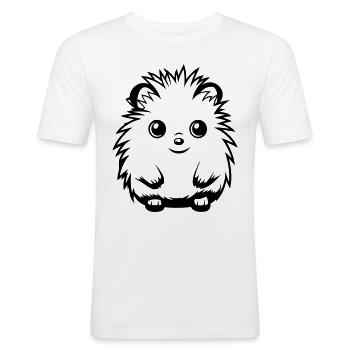Igel Niedlich Süß Baby - Männer Slim Fit T-Shirt - Weiß - Vorne - Nik (191cm)