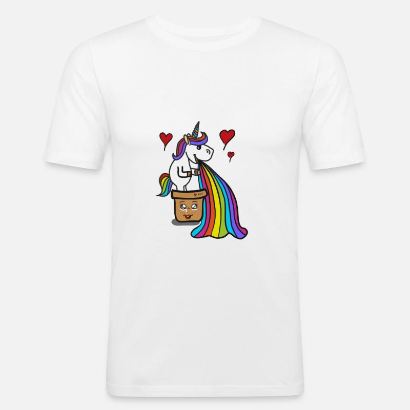 Mr. Cacaful - Männer Slim Fit T-Shirt - Weiß
