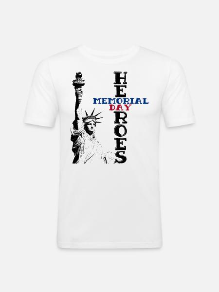 Memorial Day heroes - Men's Slim Fit T-Shirt - white