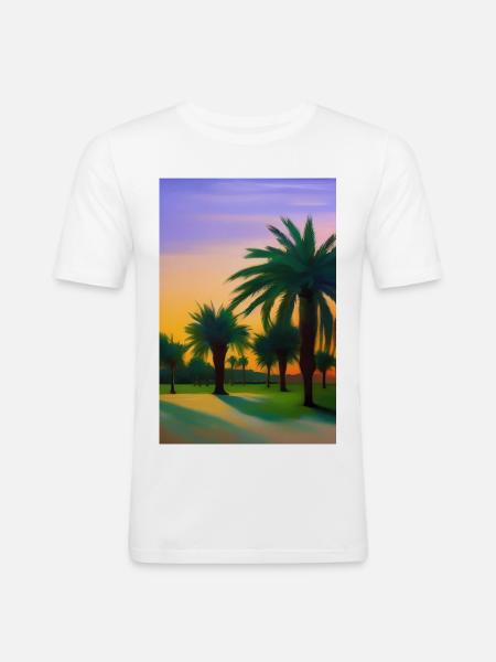 Arabian Desert - Men's Slim Fit T-Shirt - white