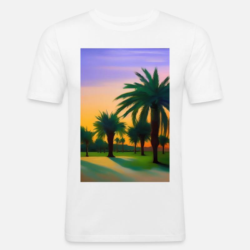 Arabische Wüste - Männer Slim Fit T-Shirt - Weiß
