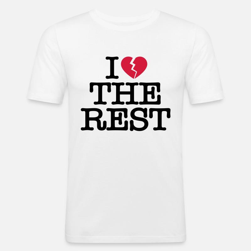 I hate the rest - Männer Slim Fit T-Shirt - Weiß