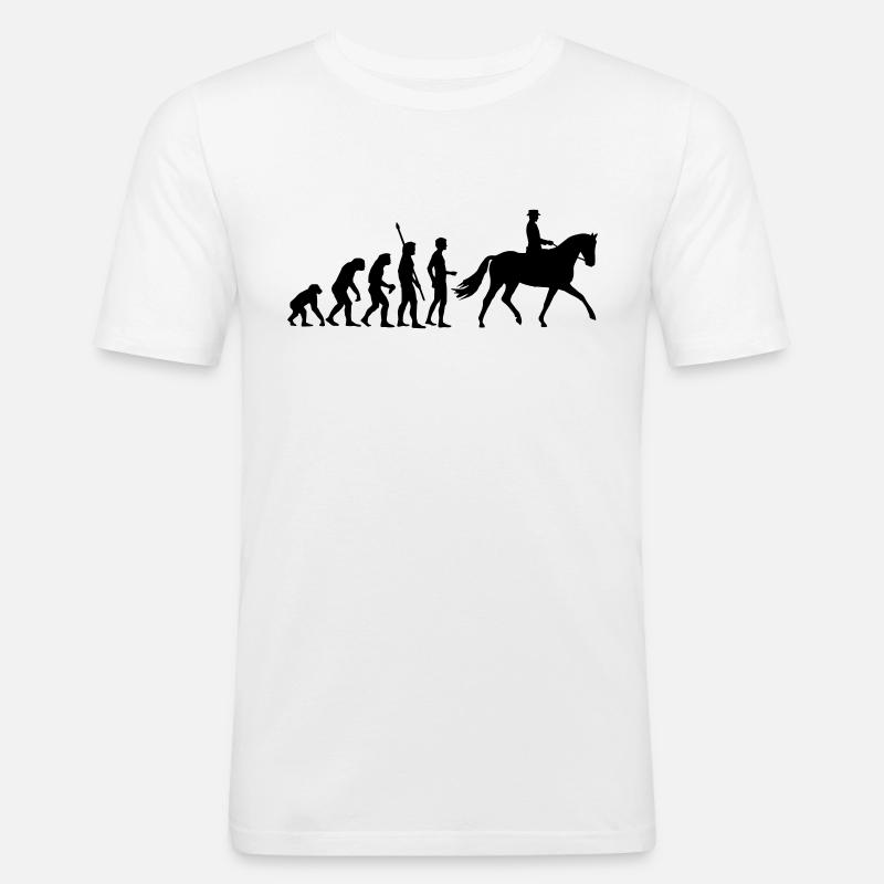 evolution_reiter - Männer Slim Fit T-Shirt - Weiß