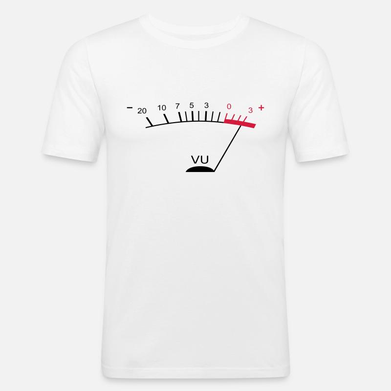 vu meter ii DE - Männer Slim Fit T-Shirt - Weiß