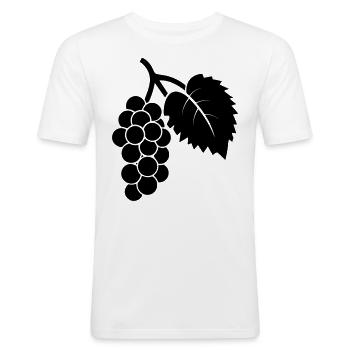 Grape - Men's Slim Fit T-Shirt - white - Front - Nik (191cm)