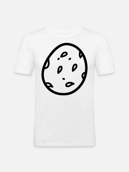 potato - Men's Slim Fit T-Shirt - white