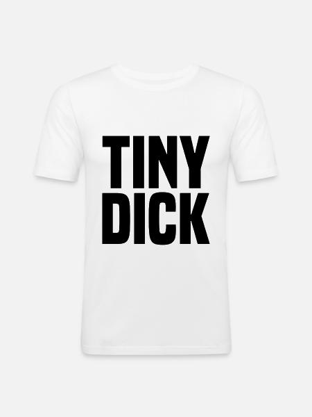 Tiny dick big black - Men's Slim Fit T-Shirt - white
