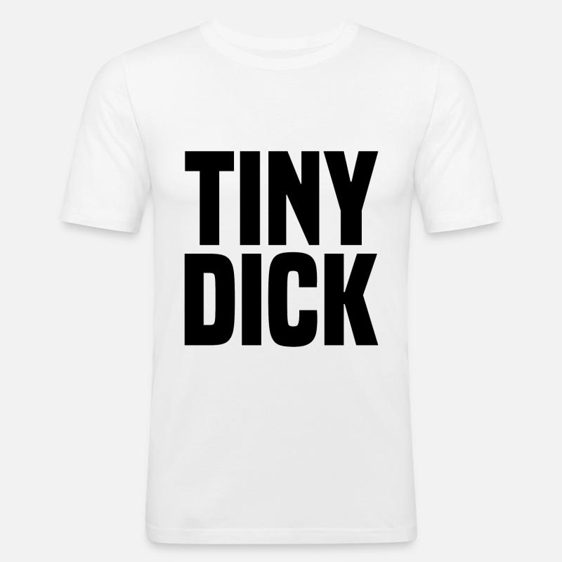 Tiny dick big black - Men's Slim Fit T-Shirt - white