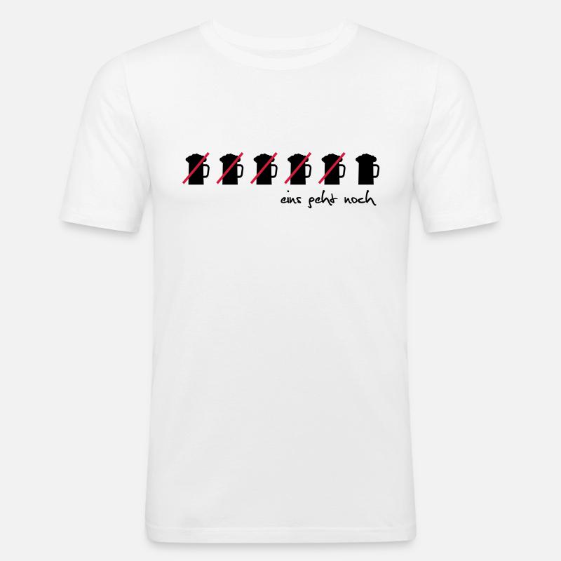 eins geht noch - Männer Slim Fit T-Shirt - Weiß