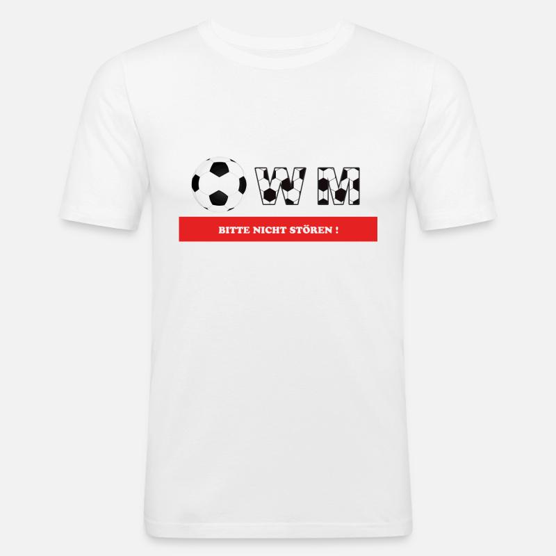 WM Bitte nicht stören! - Männer Slim Fit T-Shirt - Weiß